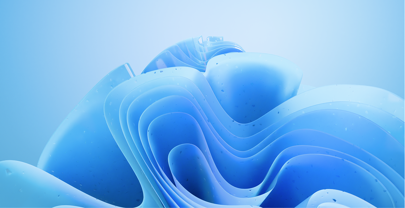Abstract blue 3D wave